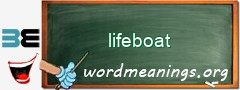 WordMeaning blackboard for lifeboat